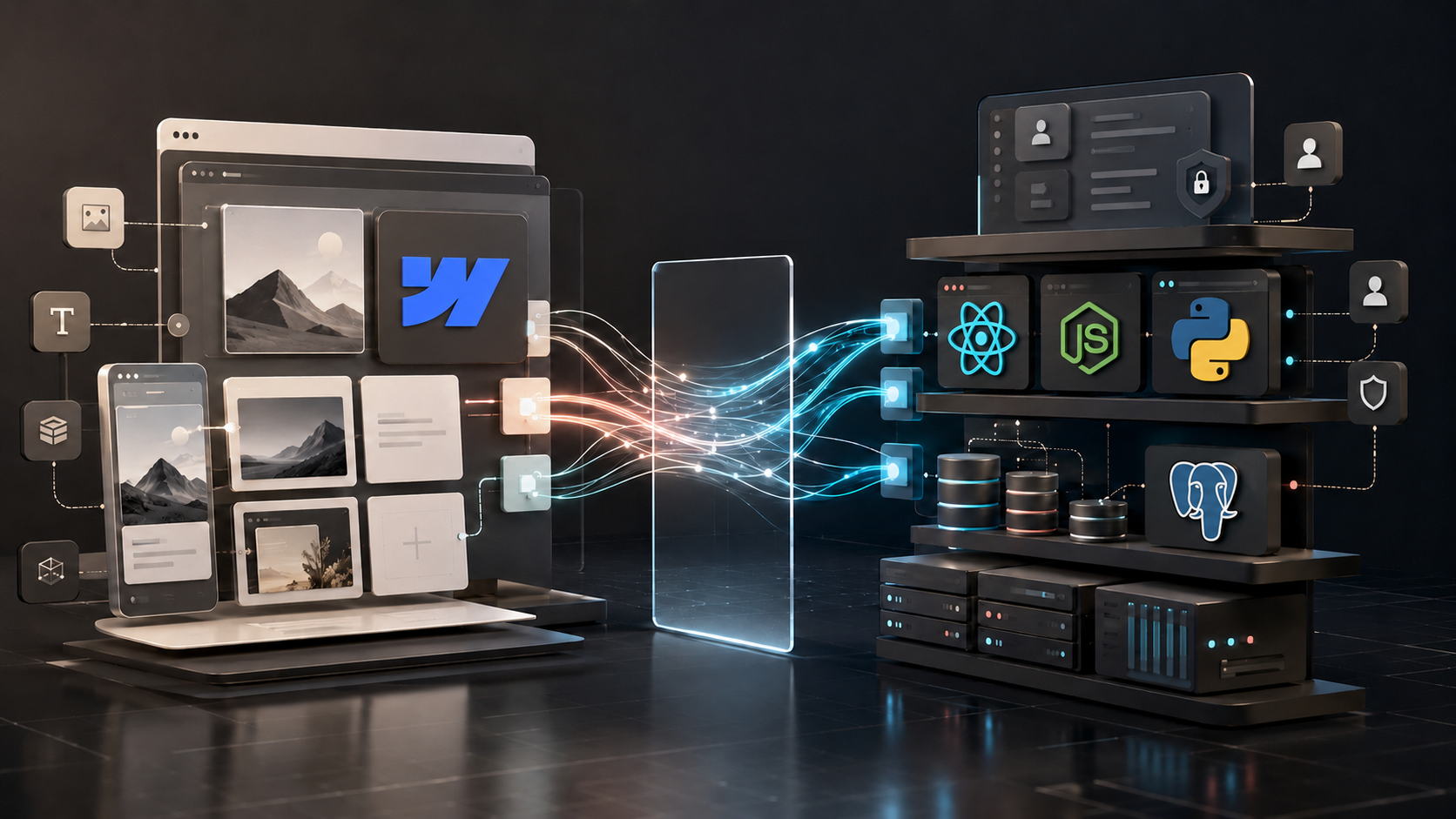 Webflow vs. Full-Stack Web App (2026): When Is Webflow Enough, and When Do You Need React & Node.js? — cover image
